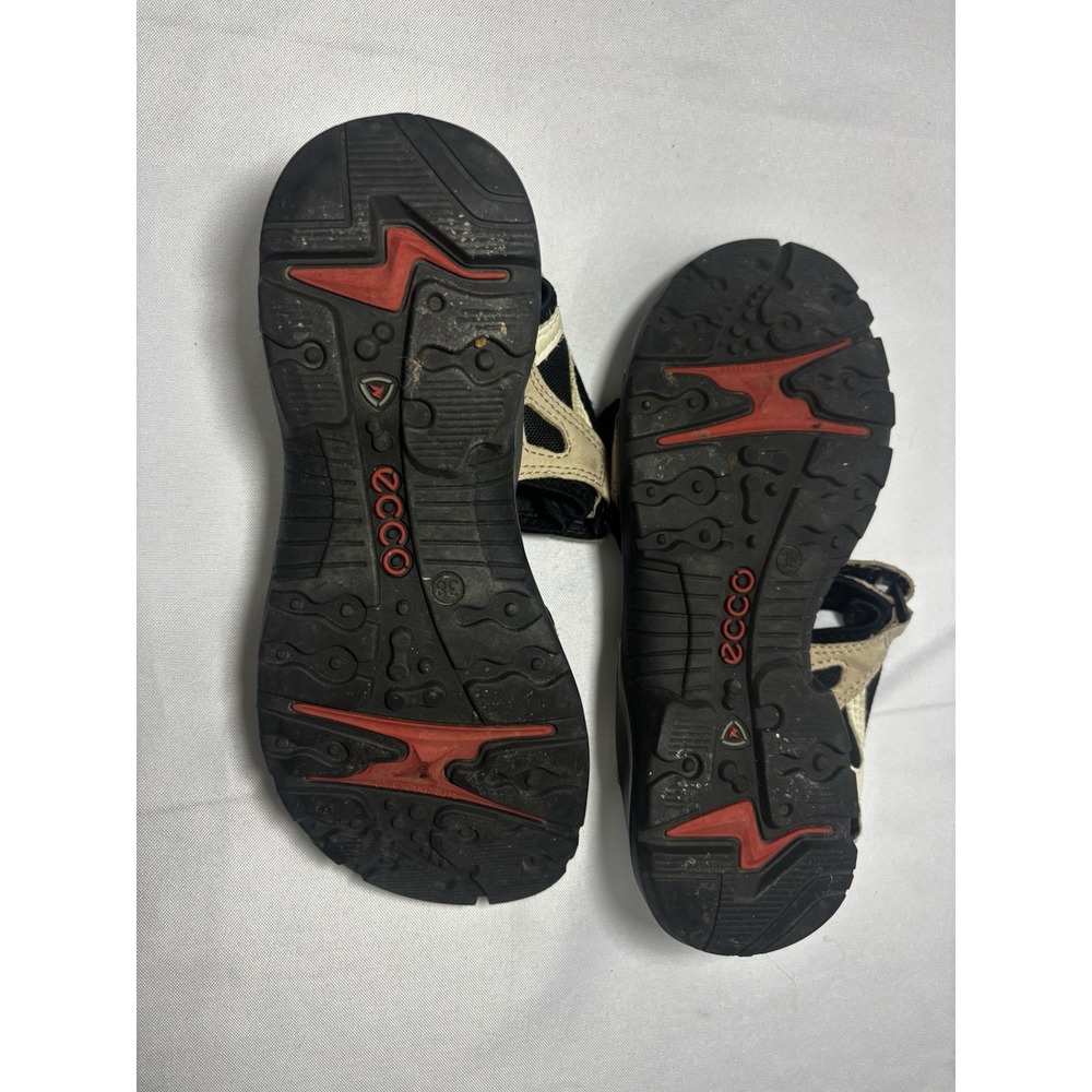 🥾Womens Ecco Yucatan Sandals Beige‎ Black Size 38 / 7-7.5 Sport Hiking - Picture 7 of 7